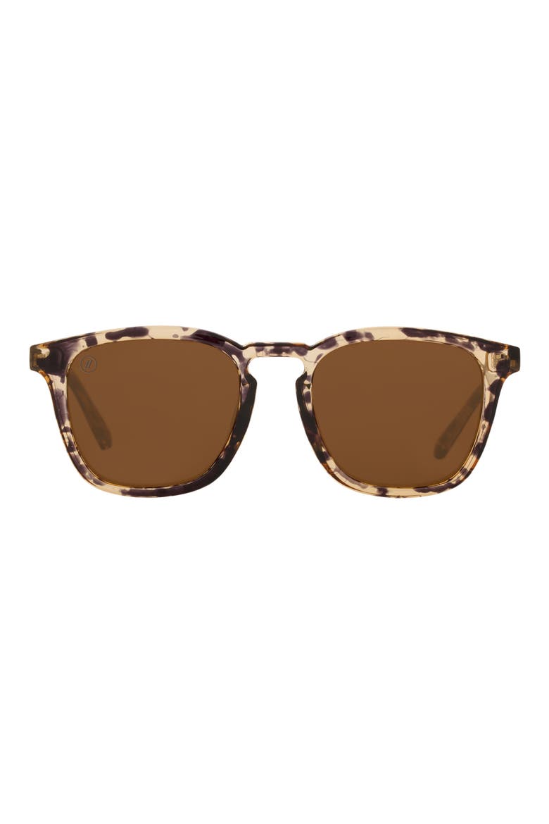 Sydney 49mm Polarized Rectangular Sunglasses, Main, color, TORT
