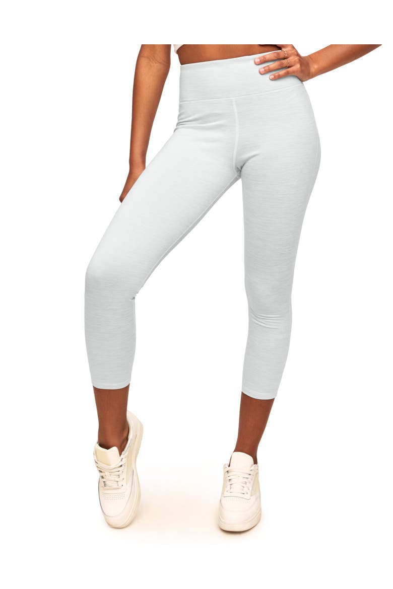 Haley High-waist Heather Fleece 7/8 Legging, Main, color, White