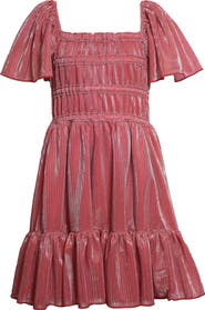 Iris & Ivy Kids' Flutter Sleeve Glitter Knit Party Dress