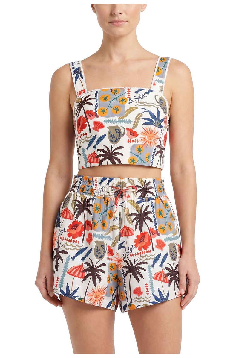 Change of Scenery Vicki High Waist Shorts, Alternate, color, Riviera