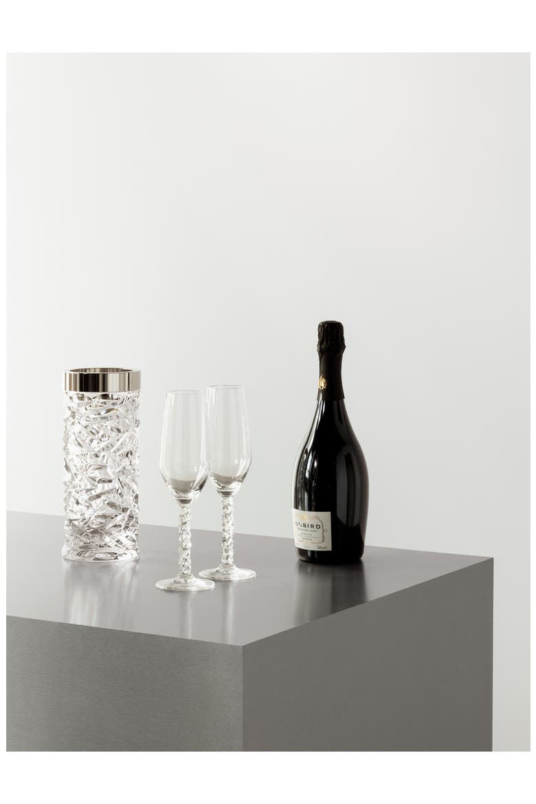 Carat Set of 2 Champagne Flutes, Alternate, color, CLEAR