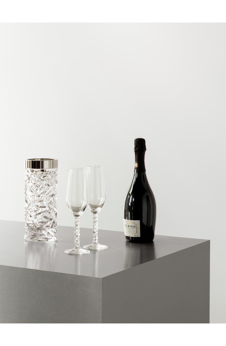 Orrefors Carat Set of 2 Champagne Flutes, Alternate, color, Clear