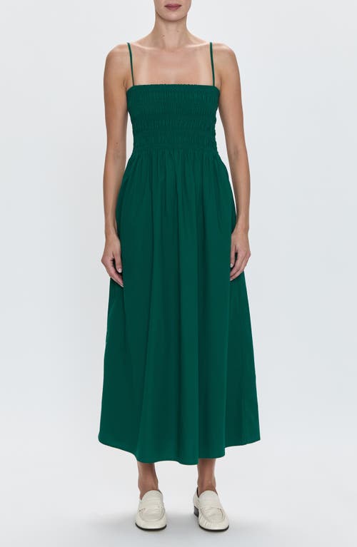 Pistola Bianca Shirred Bodice Dress In Emerald Green In Emerald