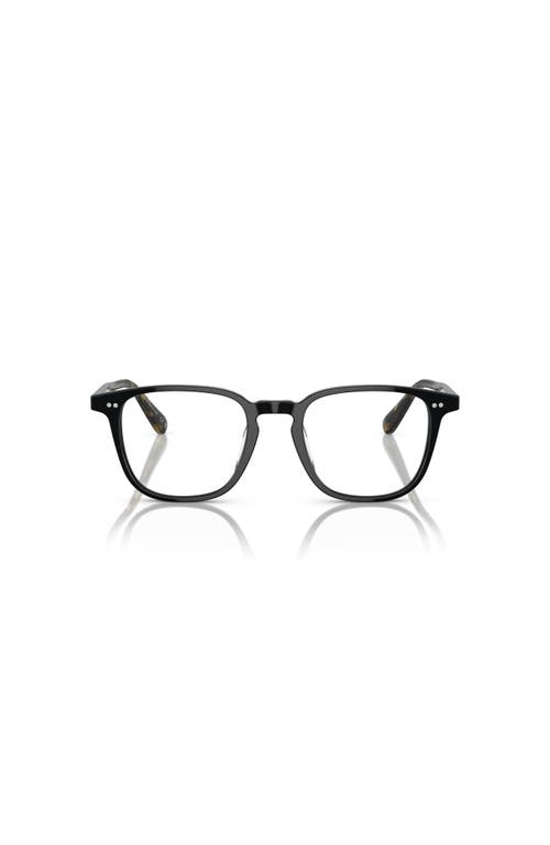 Oliver Peoples 48mm Rectangle Optical Glasses In Black