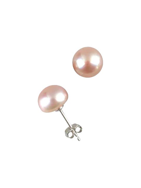 Pearl Earrings-Pearl Stud Earrings-Champagne Pearl Earrings