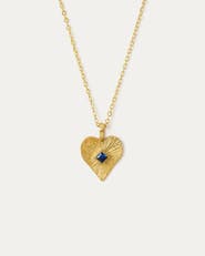 Ottoman Hands Golden Heart Pendant Necklace