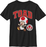 NINTENDO Boy's Nintendo Collegiate Toad Set Graphic T-Shirt