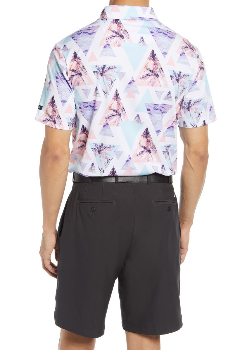 Bad Birdie Cali Print Stretch Golf Polo, Alternate, color,