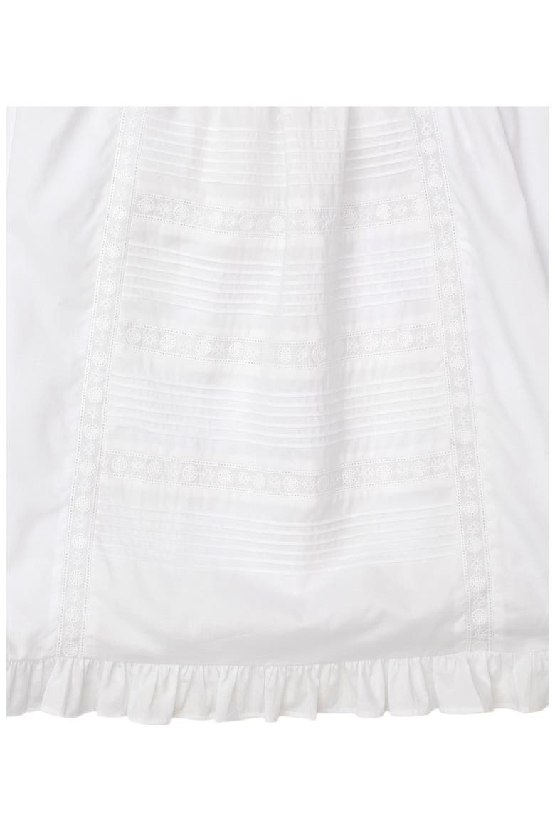 New Nicole Embroidered Cotton Christening Gown & Bonnet, Alternate, color, WHITE
