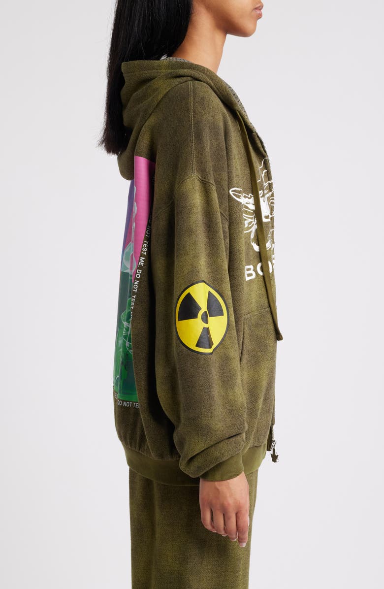 BOYS LIE Don't Test Me Oversize Cotton Blend Terry Hoodie, Alternate, color,