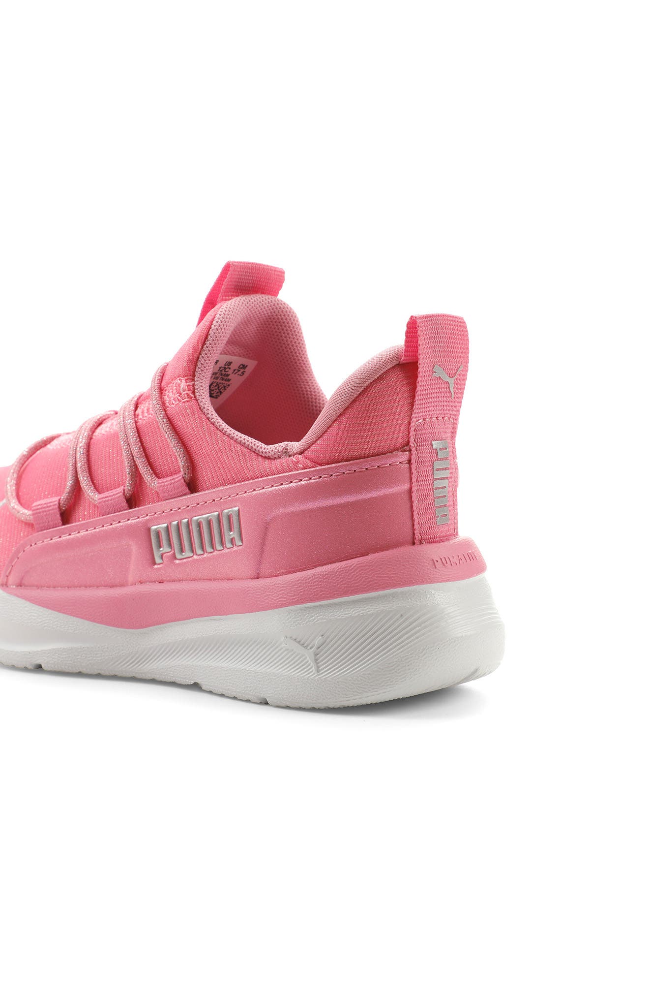 PUMA Kids' One4All 2.0 Easy-On Running Sneaker, Alternate, color, Posie Pink/ Puma Silver