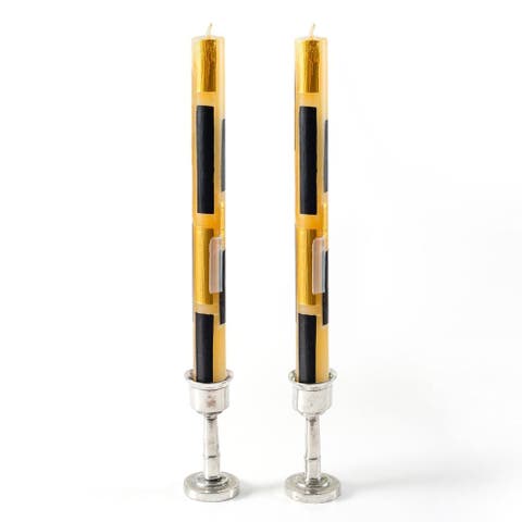 Klimt Painted Taper Candles - Set of 2