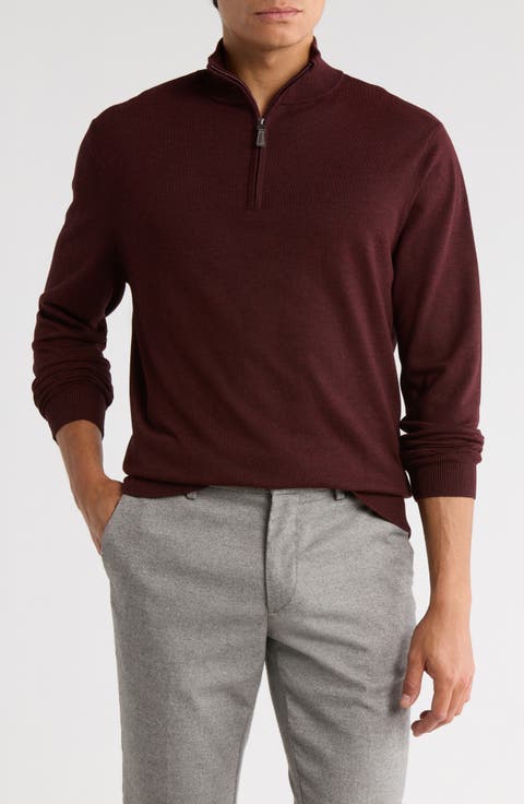 Solid Quarter Zip Pullover
