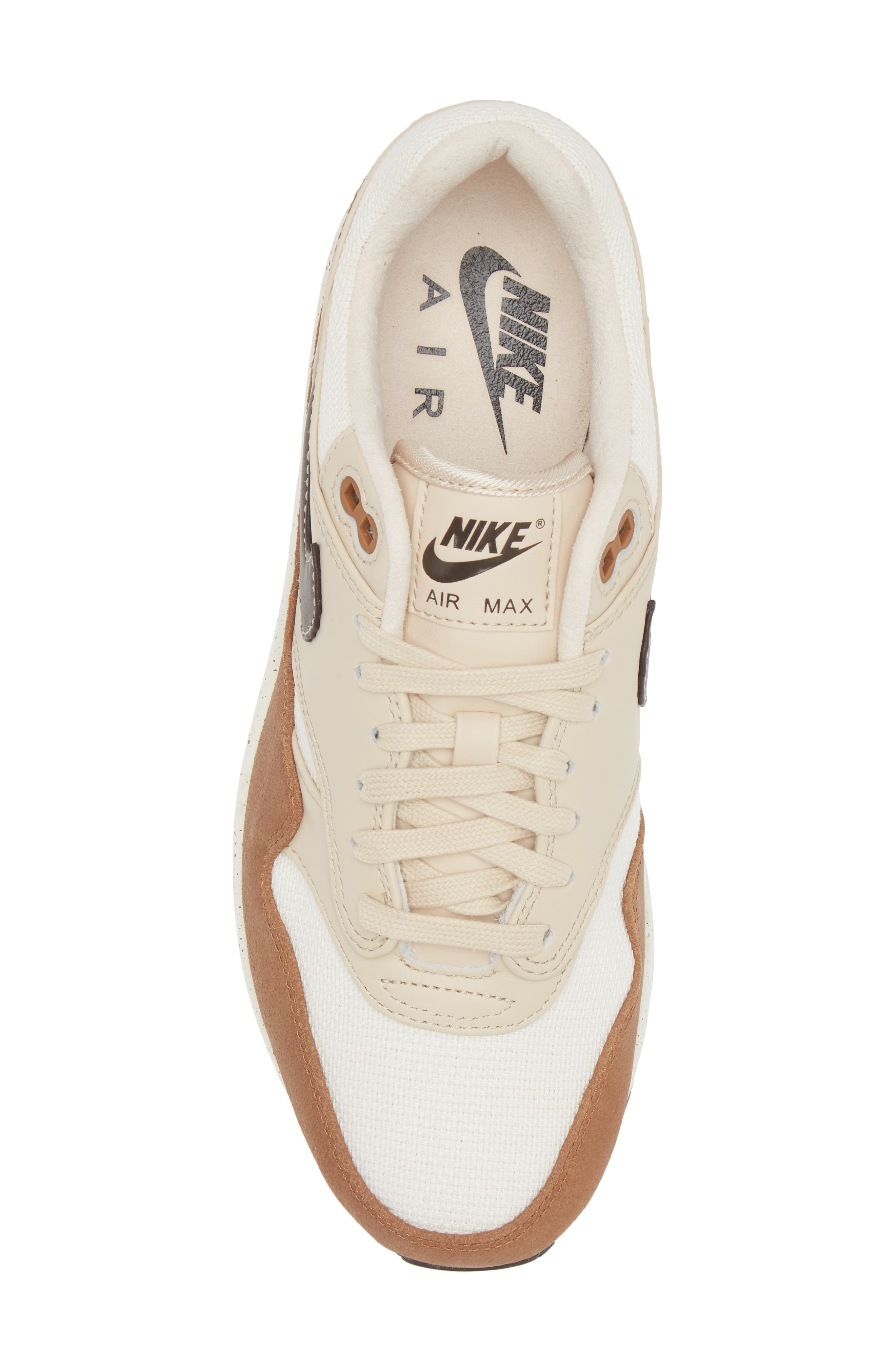 Air Max 1 '87 Sneaker, Alternate, color, VELVET BROWN/ SAND DRIFT/ SAIL