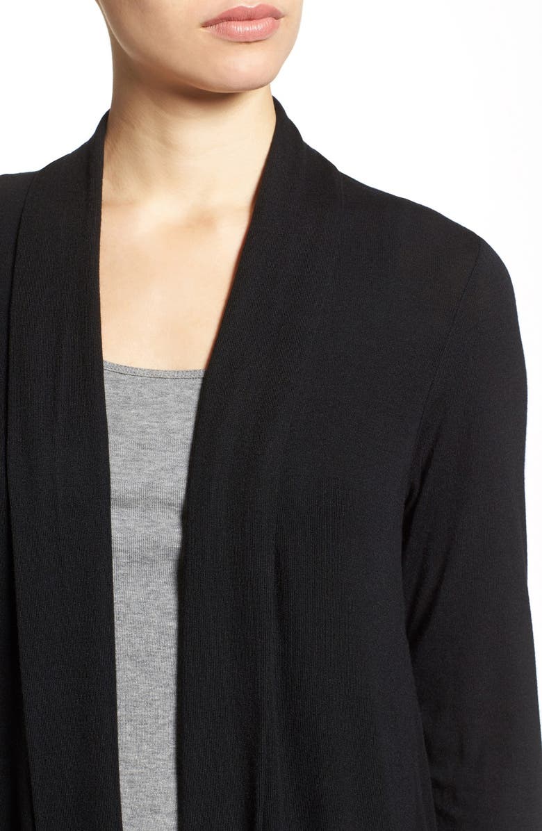 Bobeau High/Low Jersey Cardigan, Alternate, color,