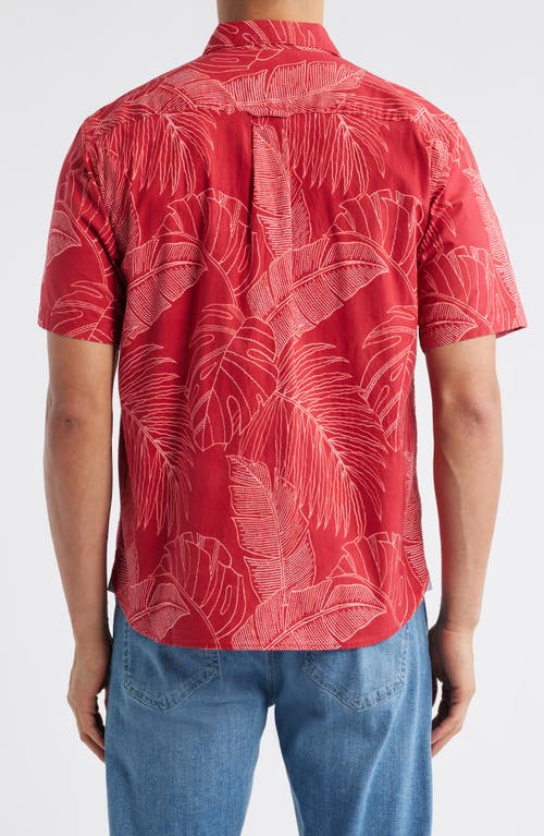 Tommy Bahama Sport Vine Line Short Sleeve Button-up Shirt In Red