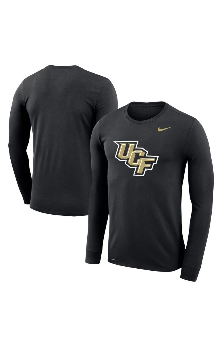 Nike Men's Nike Black UCF Knights School Logo Legend Performance Long Sleeve T-Shirt, Alternate, color,