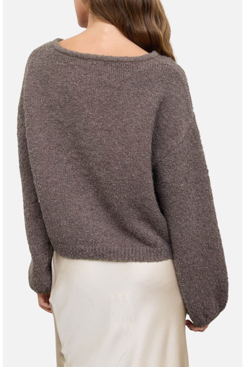 Fuzzy Knit Pullover Sweater, Alternate, color, MOCHA