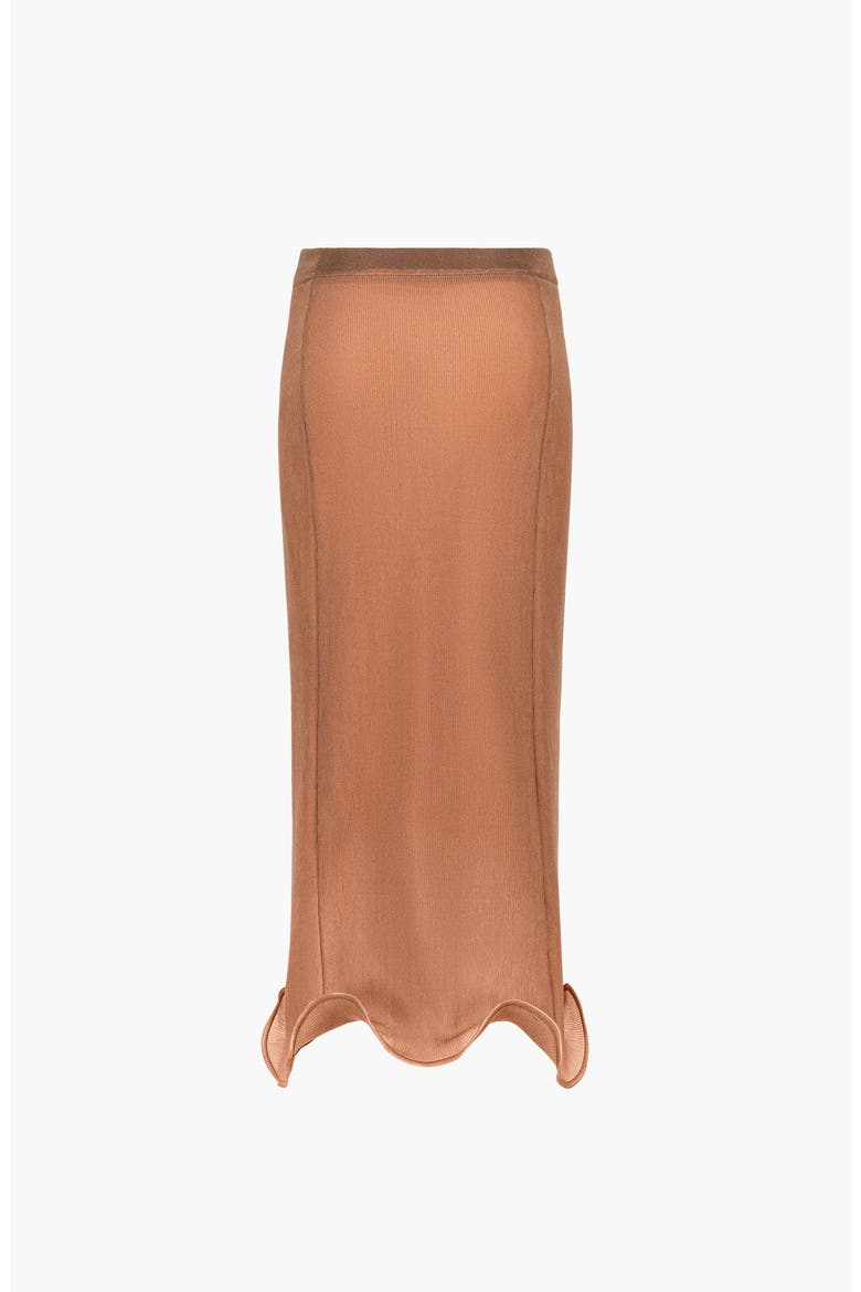 Ariel Frilled Hem Skirt, Alternate, color, Camel