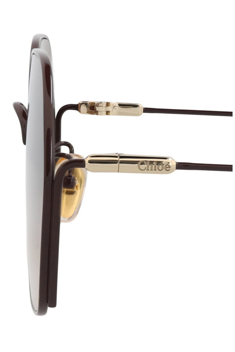 59mm Rectangular Gradient Sunglasses, Alternate, color, BURGUNDY/ BROWN