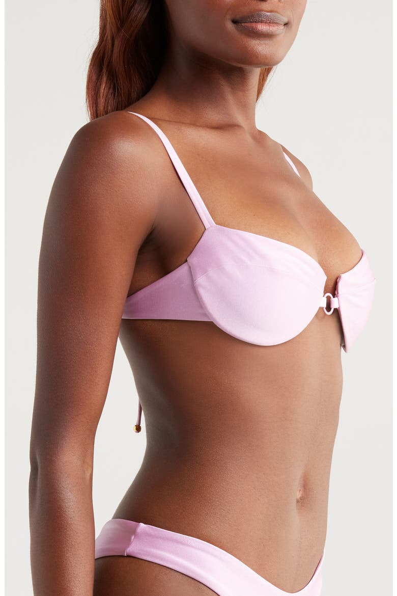 Nezia Underwire Bikini Top, Alternate, color, ROSE