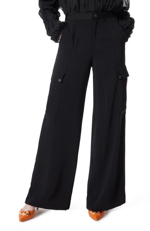 Cargo Wide Leg Suiting Pants