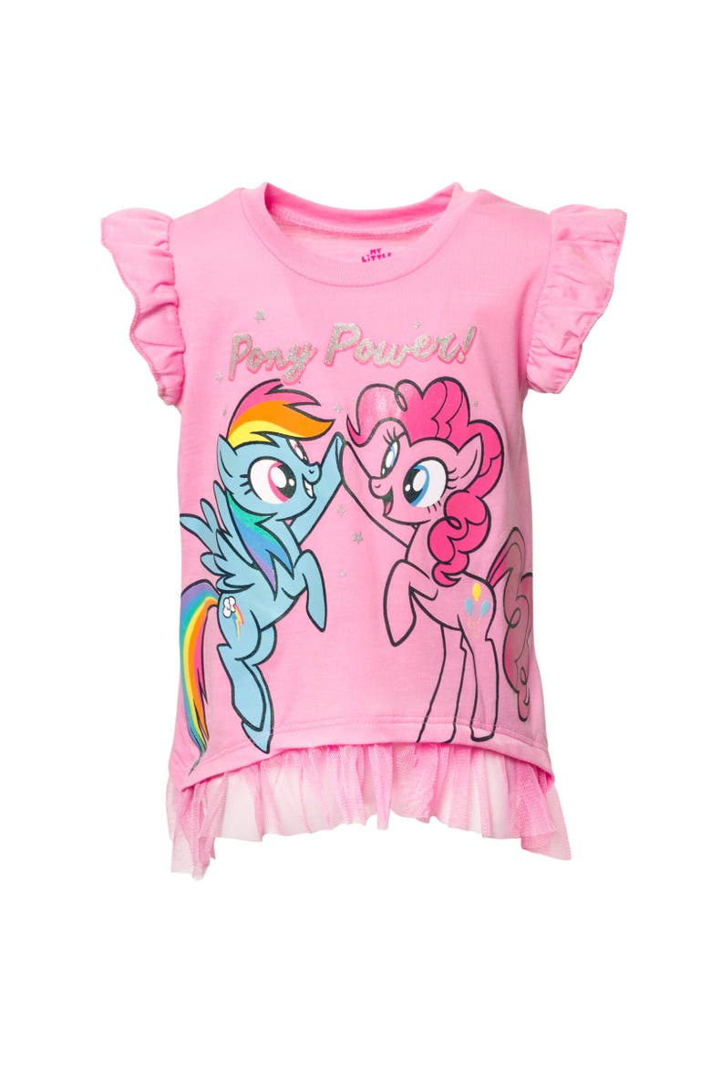 T-Shirt & Bike Shorts Set, Alternate, color, Pink