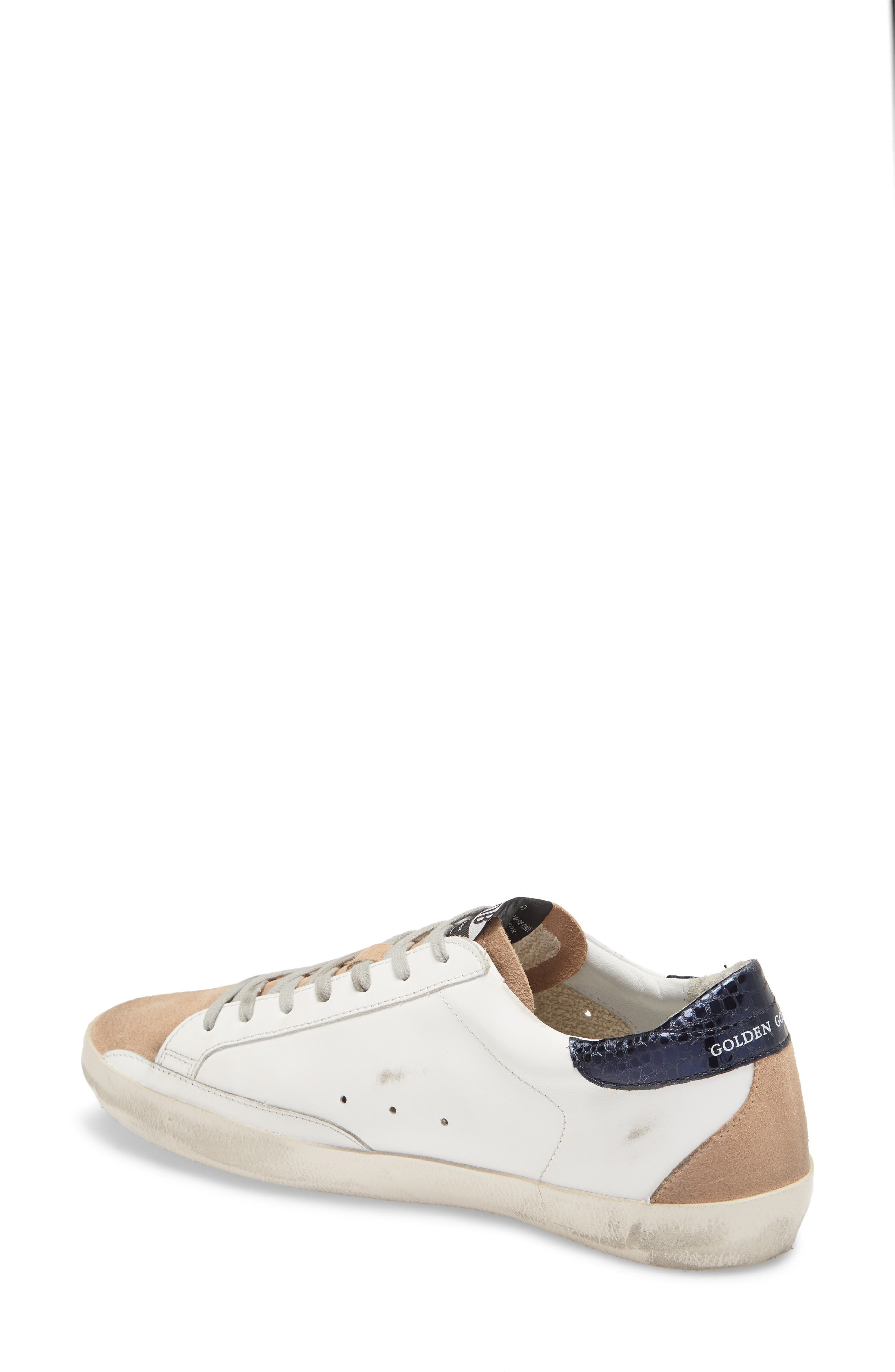 Super Star Sneaker (Nordstrom Exclusive), Alternate, color, WHITE LEATHER/ NUDE SUEDE/ ICE