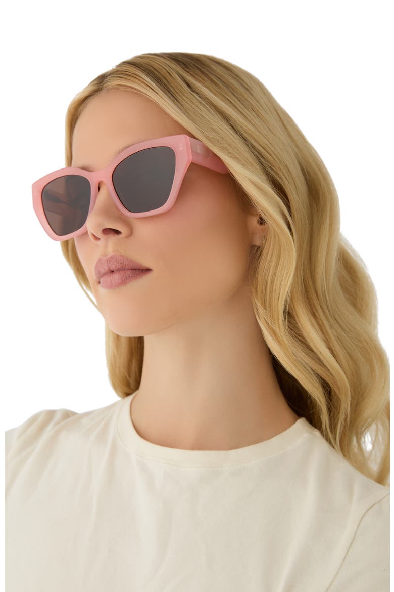 Evie 54mm Polarized Sunglasses, Alternate, color, PEACH / BROWN