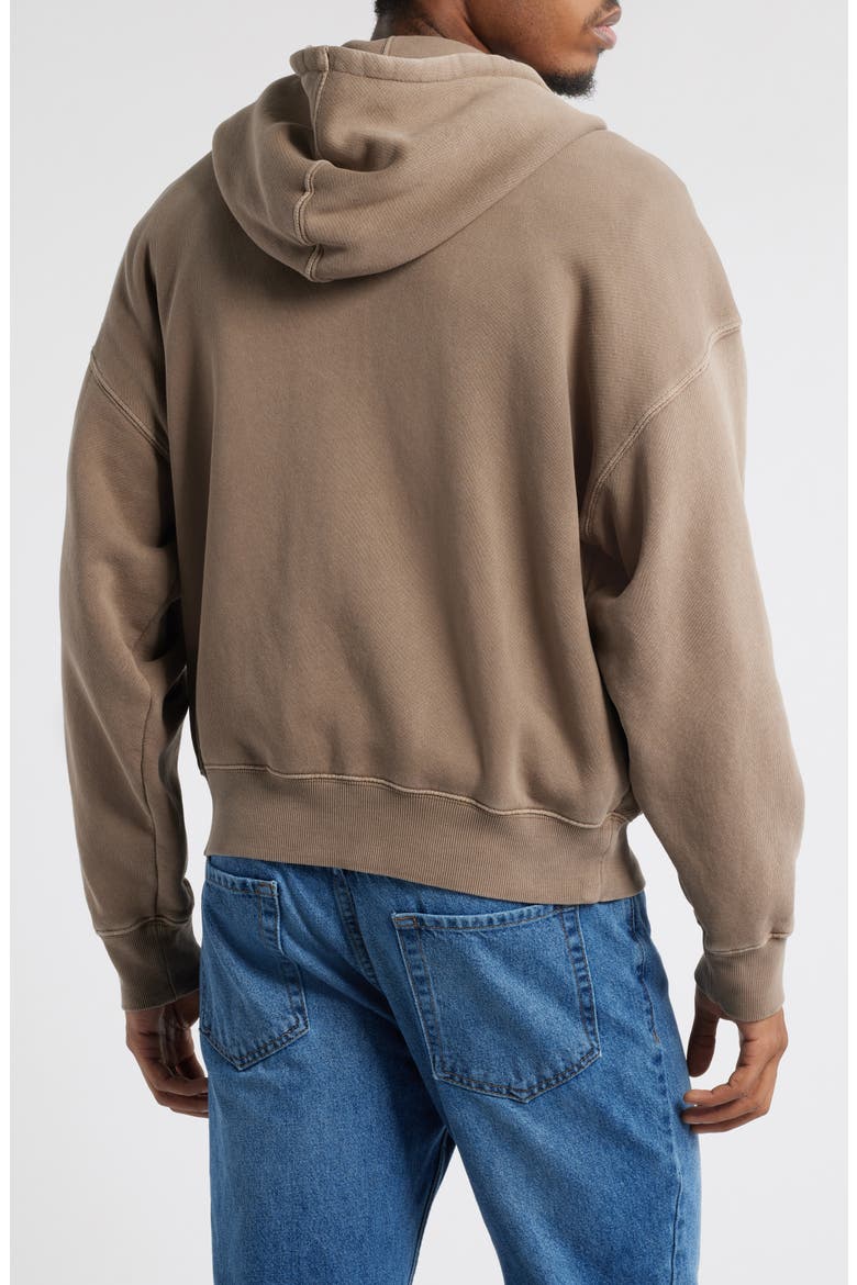 Core Oversize Terry Full Zip Hoodie, Alternate, color, VINTAGE BROWN