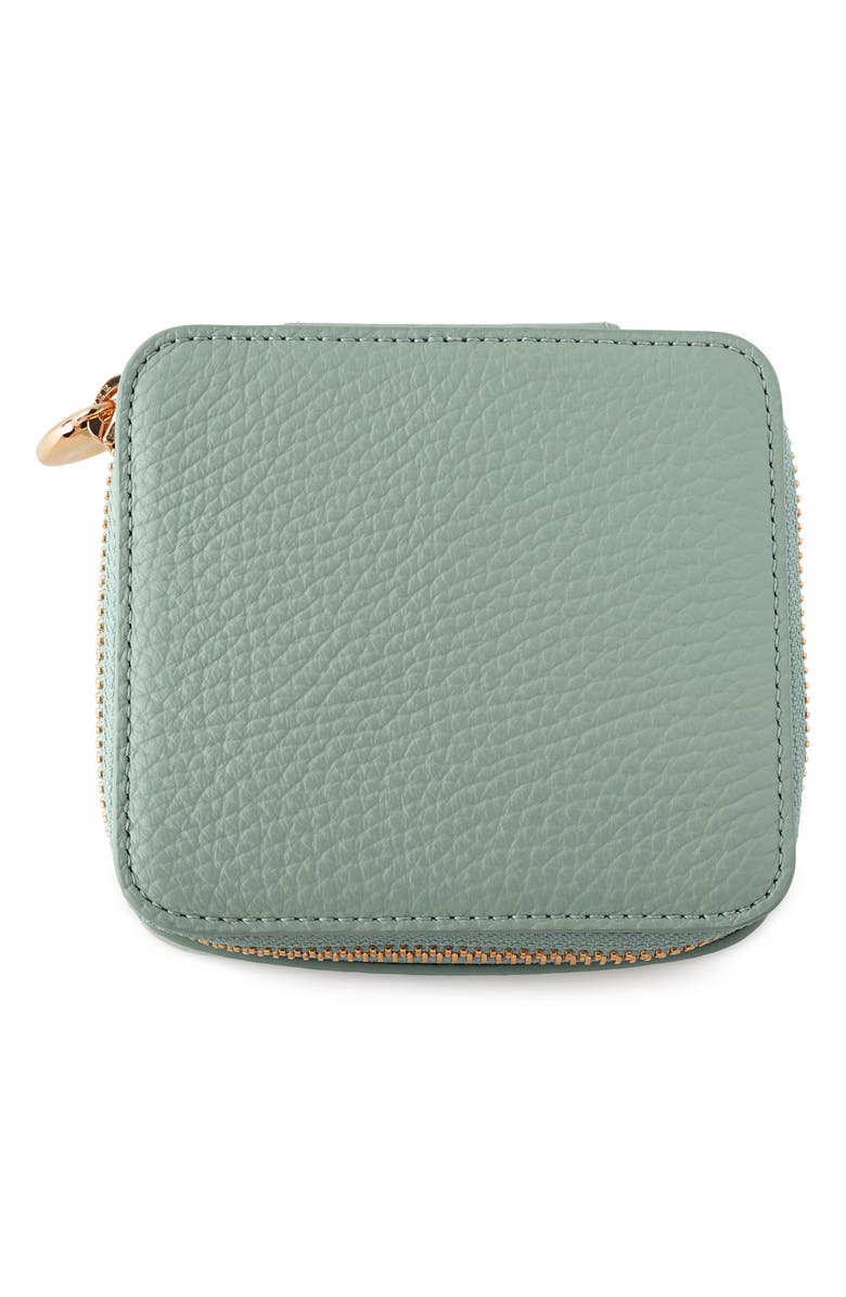 Monica Vinader Leather Jewelry Box, Alternate, color, Sage