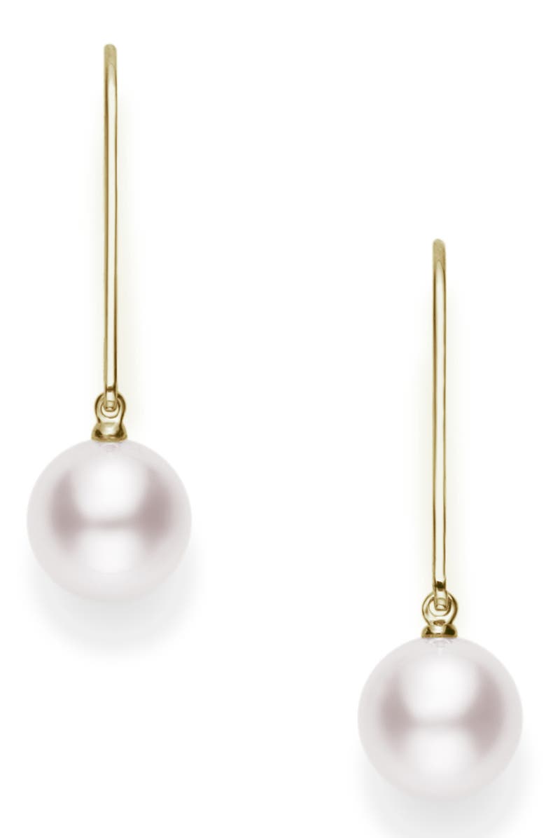 Mikimoto Classic Akoya Pearl Drop Earrings, Main, color, 