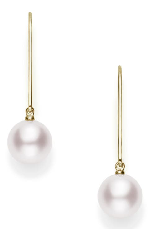 Classic Akoya Pearl Drop Earrings