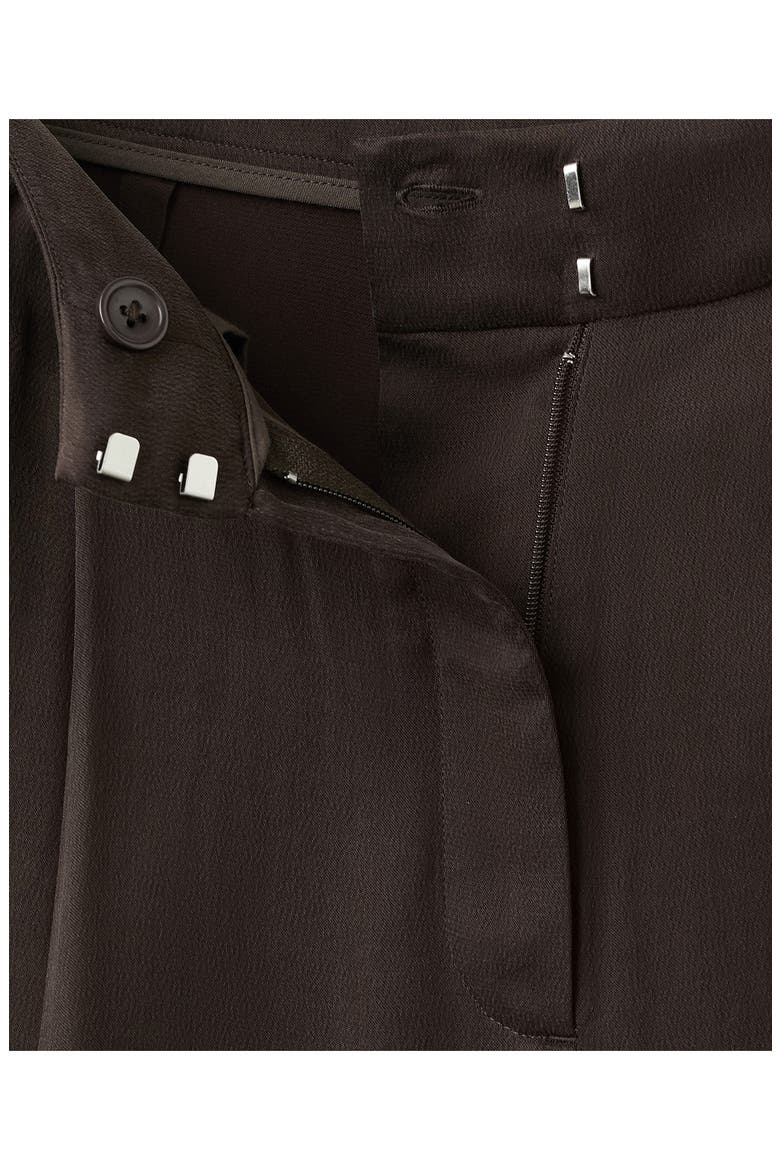 Pleated Baggy Cupro Blend Pants, Alternate, color, CHOCOLATE