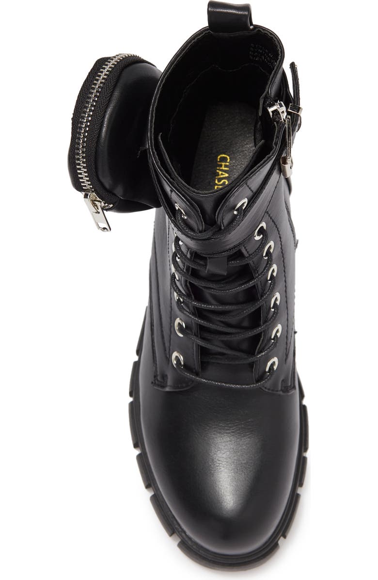 CHASE AND CHLOE ́ Side Pocket Combat Boot, Alternate, color,