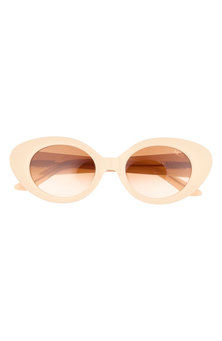 DEZI Thelma 50mm Oval Sunglasses, Main, color, Heavy Cream Nude / Honey Faded
