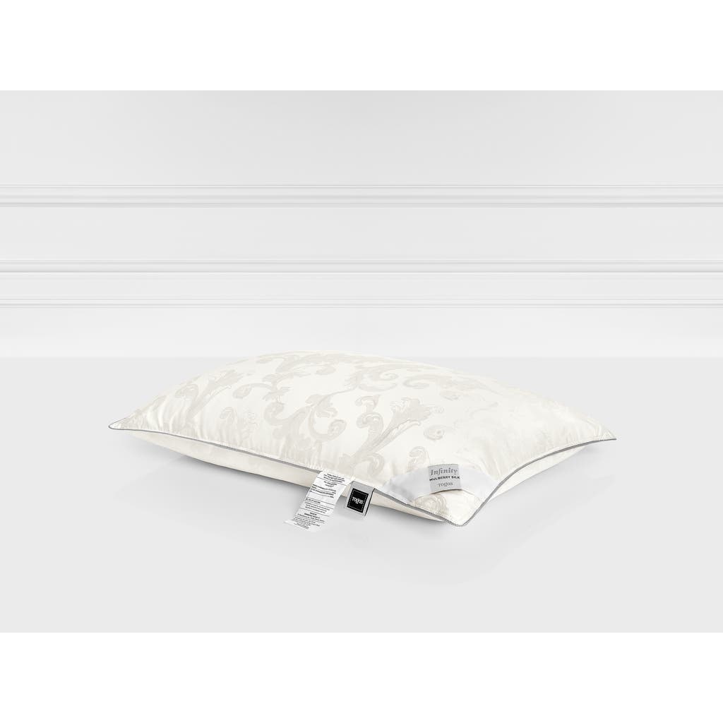 Togas Infinity Mulberry Silk Pillow In White