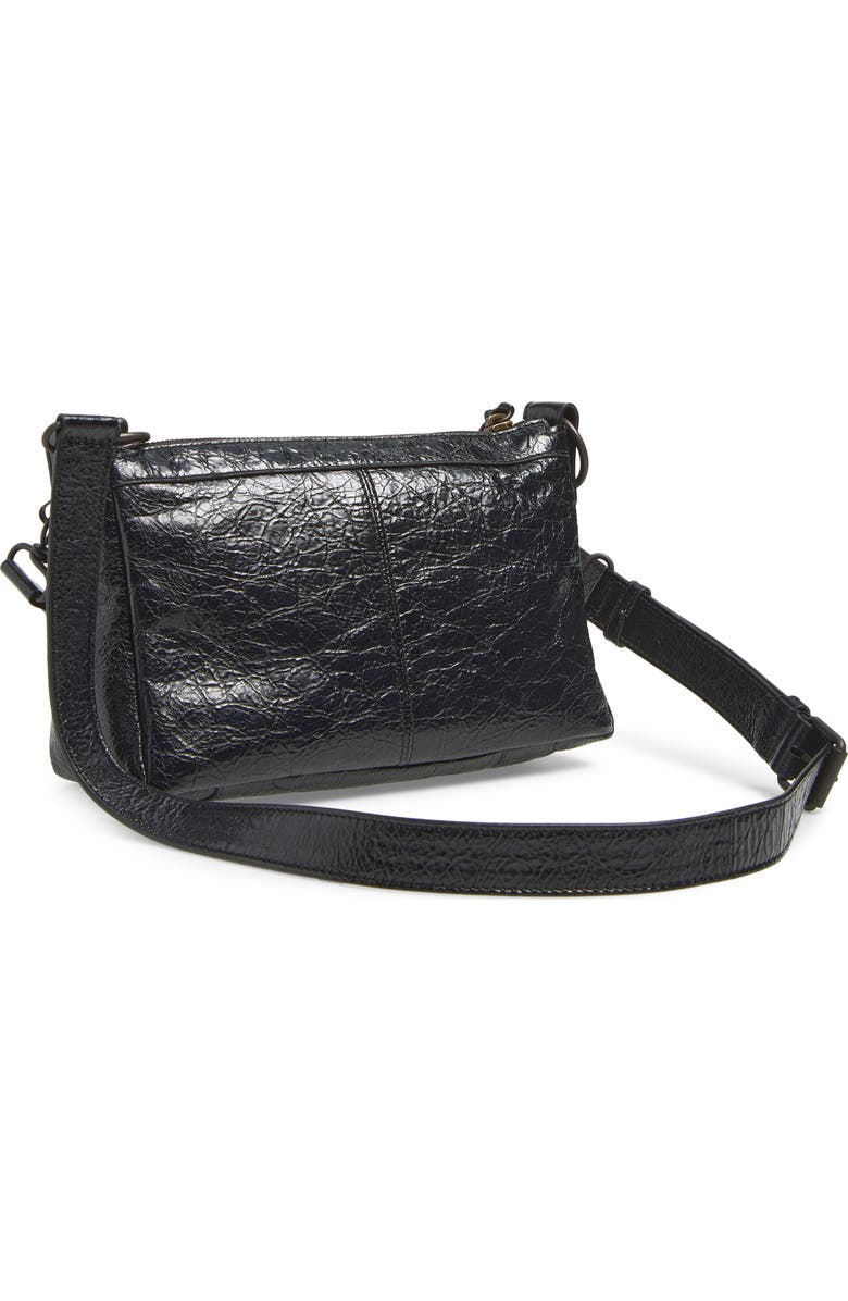 Balenciaga Mini Le City Moto Leather Shoulder Bag, Alternate, color, 1000 Black