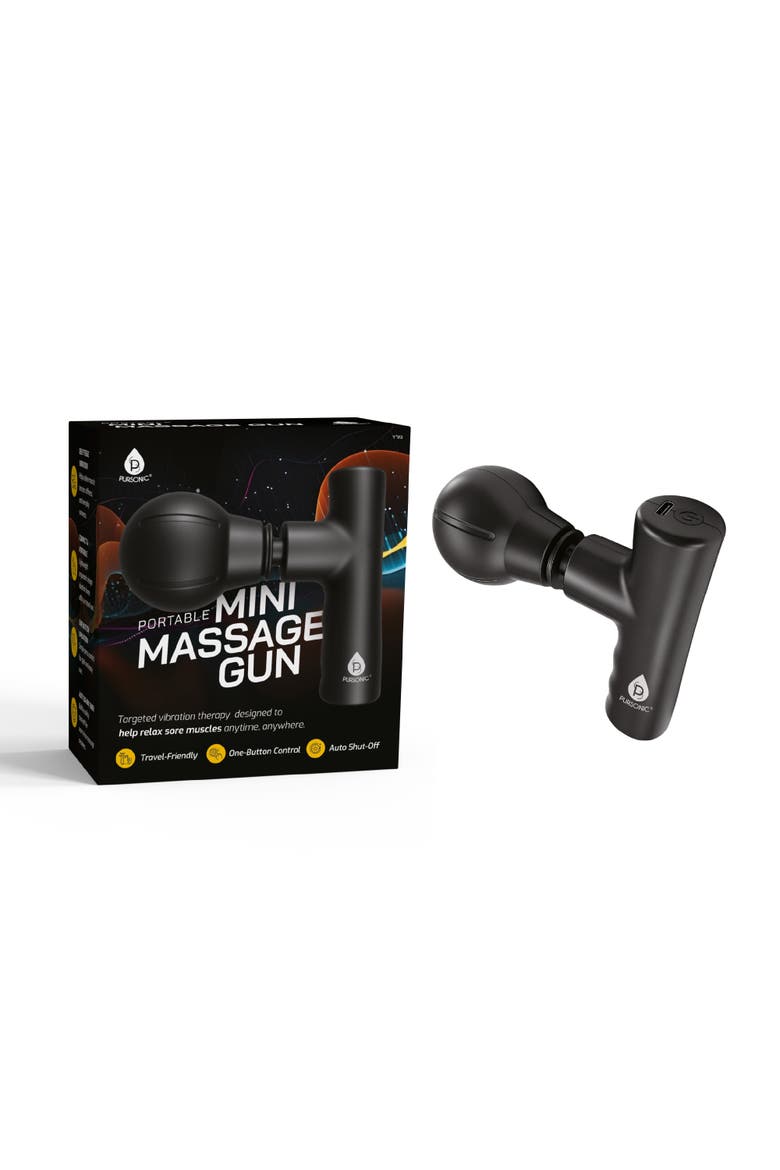 Portable Mini Massage Gun, Main, color, Black