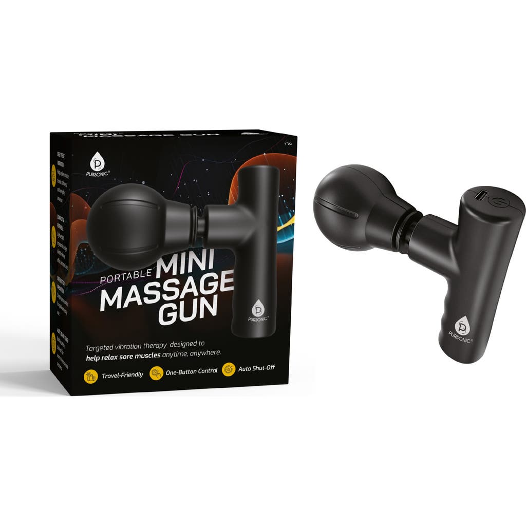 Pursonic Portable Mini Massage Gun In Black