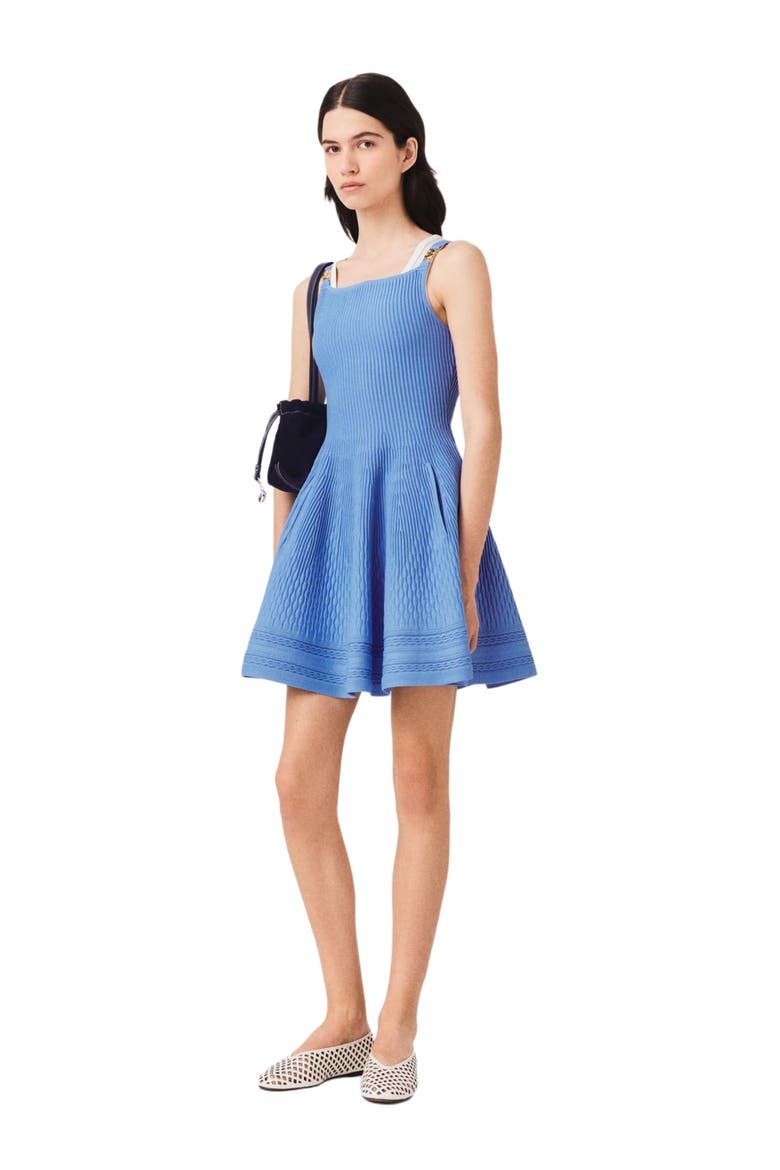 Short knit dress, Alternate, color, Blue