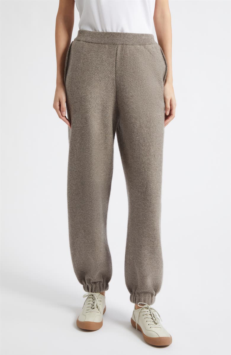 Johnstons of Elgin Reel Cashmere Joggers, Main, color, Heathcot/ Pebble