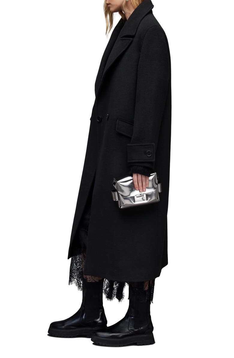 AllSaints Mabel Wool Blend Coat, Alternate, color,