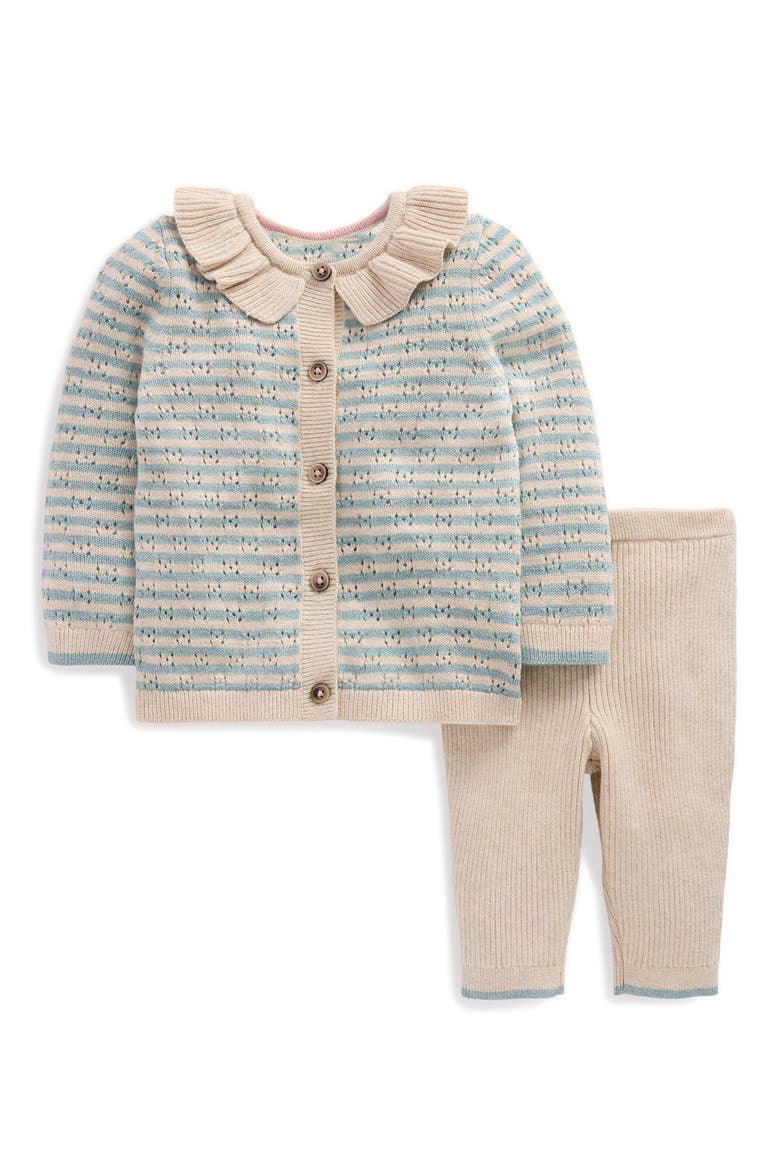 Kids' Pointelle Knit Cardigan & Pants Play Set, Main, color, PALE BLUE