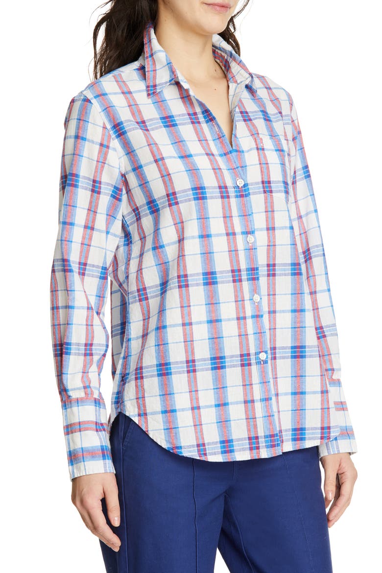 Standard Plaid Shirt, Alternate, color, BLUE/ RED