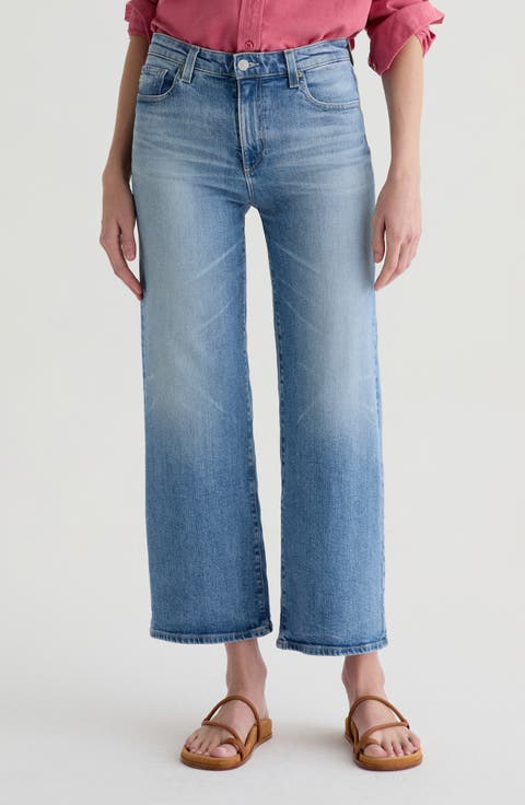 Saige Mid Rise Ankle Wide Leg Jeans