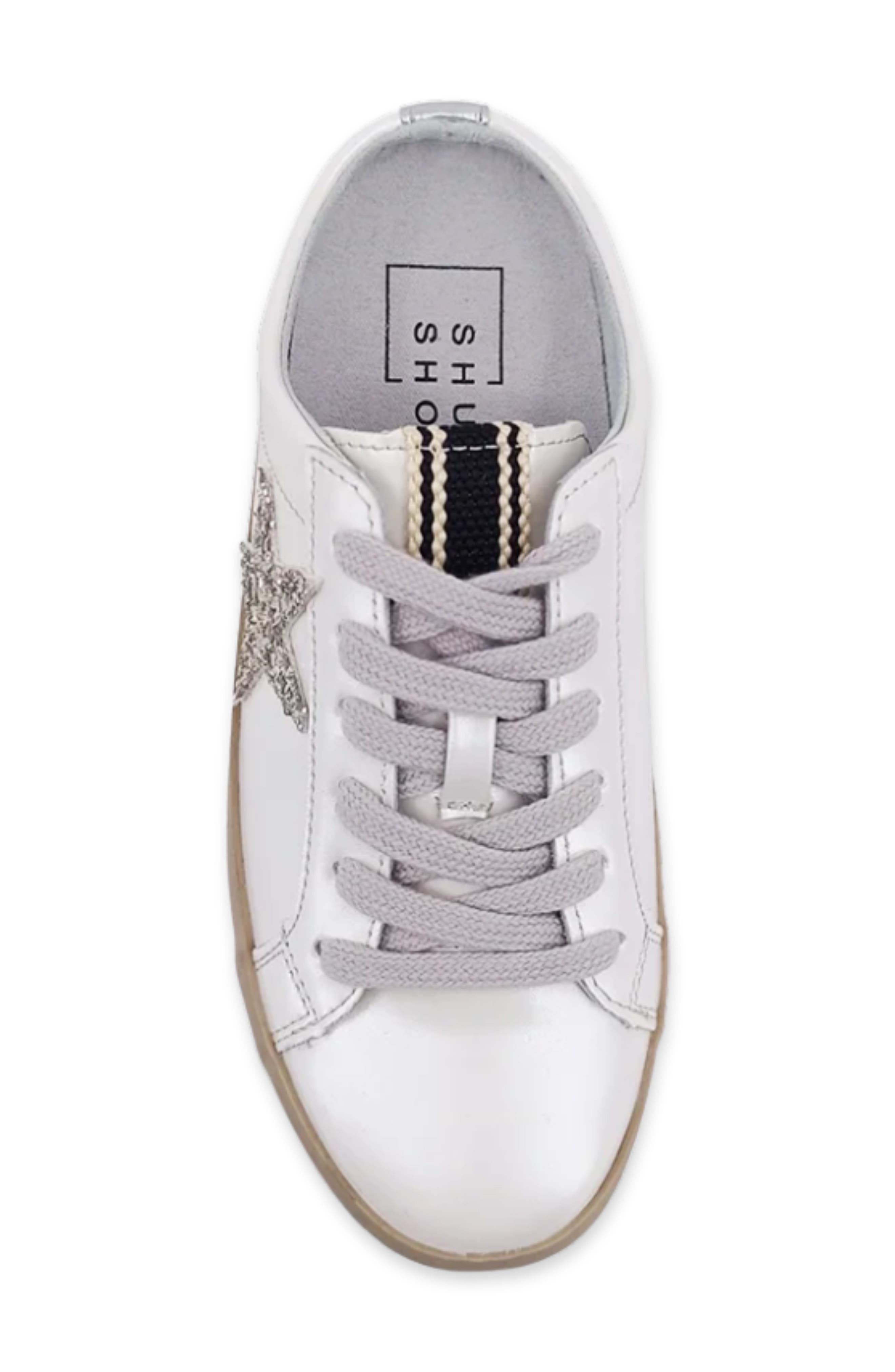 Kids' Polka Mini Faux Leather Mule Sneaker, Alternate, color, PEARL