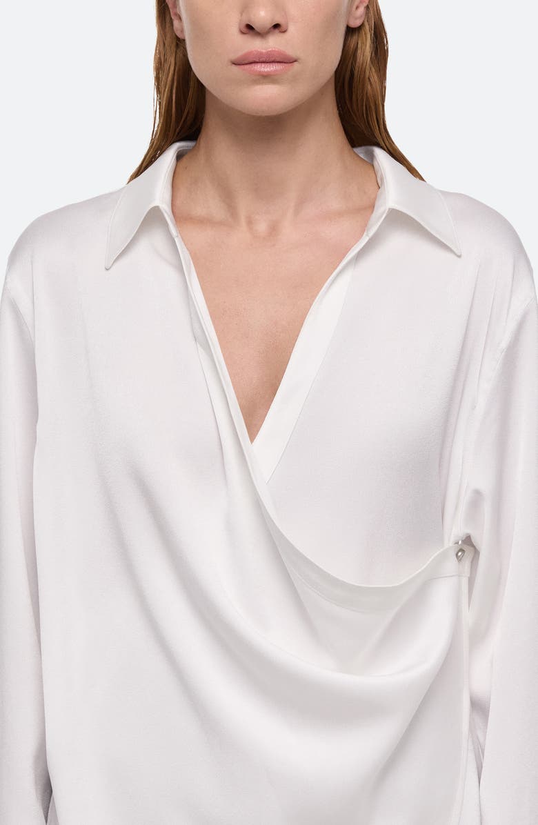 Helmut Lang Relax Faux Wrap Shirt, Alternate, color,