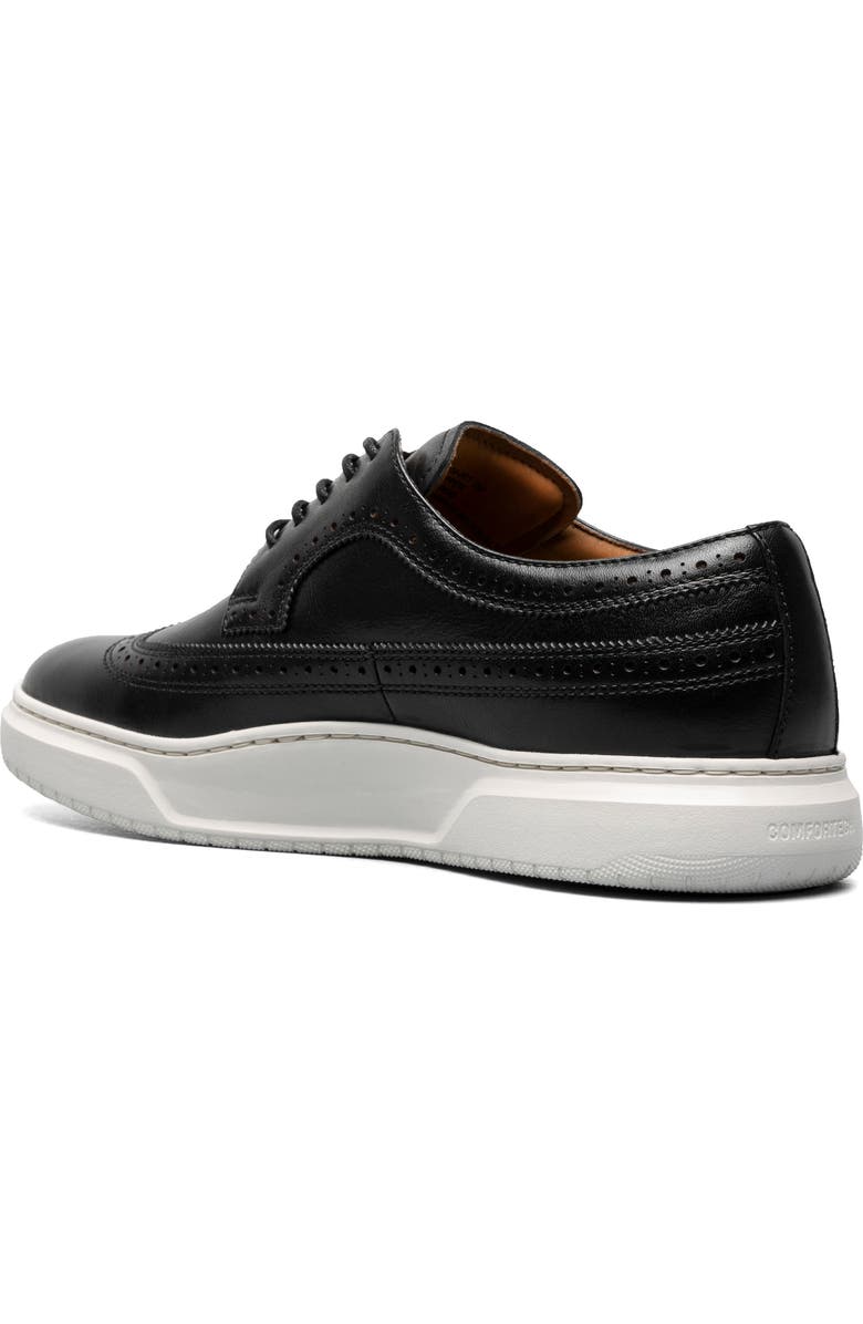 Florsheim Premier Wingtip Leather Sneaker, Alternate, color, Black