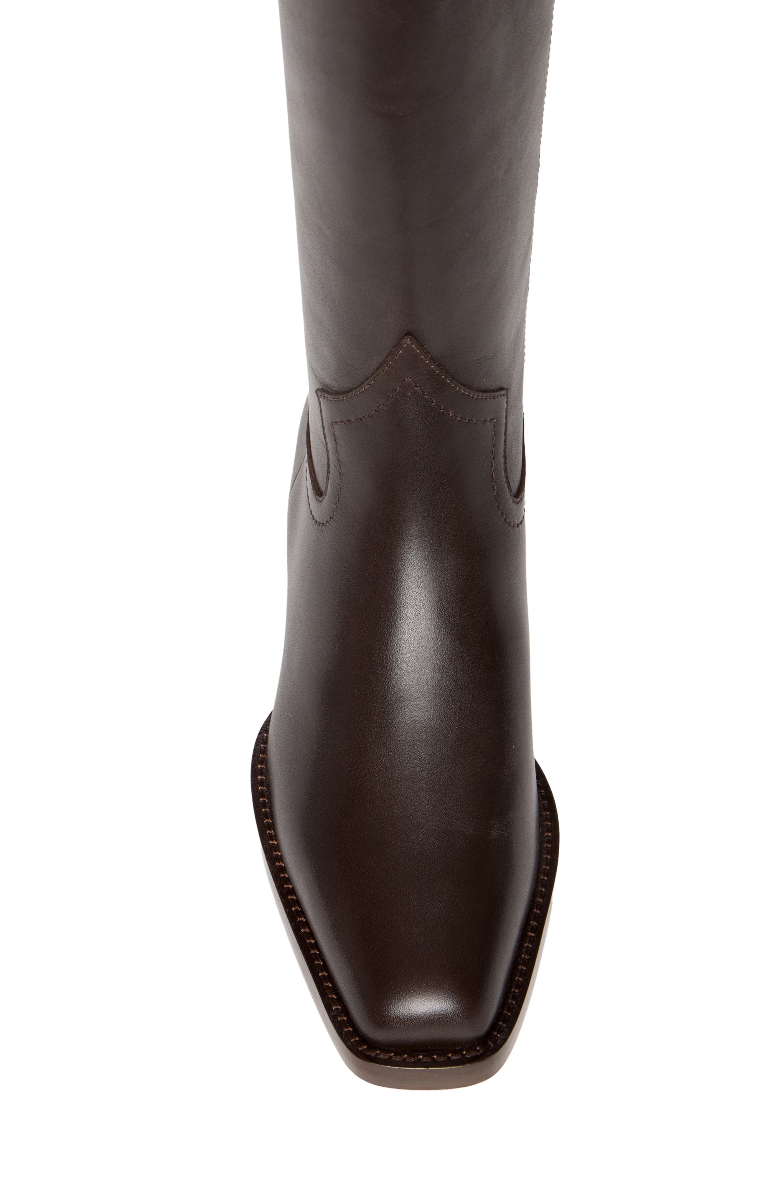 Goldie Leather Boot, Alternate, color, CHOCOLATE